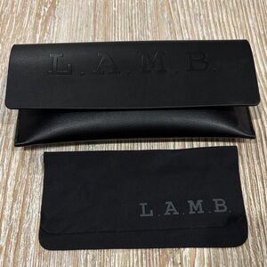 L.A.M.B. By Gwen Stefani Large eyeglass case sunglasses case with cloth black